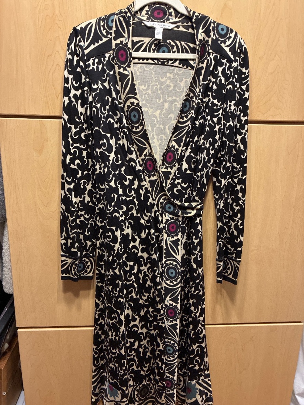 Diane von Furstenberg silk wrap dress - size 10